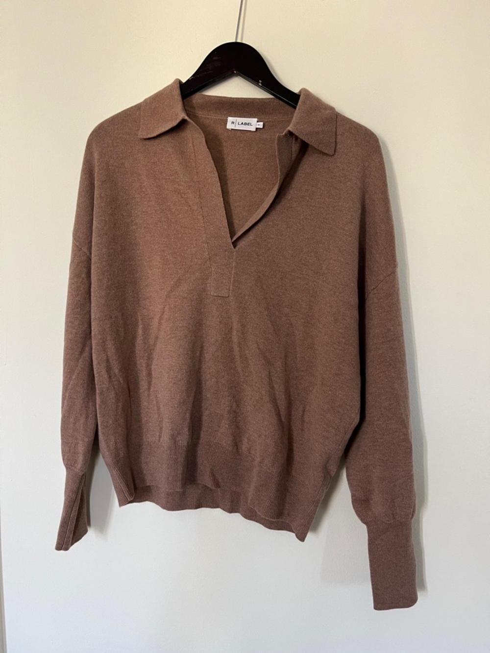 Women’s Brown Collared Knit Sweater
